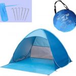 Beach self-folding tent